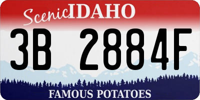 ID license plate 3B2884F