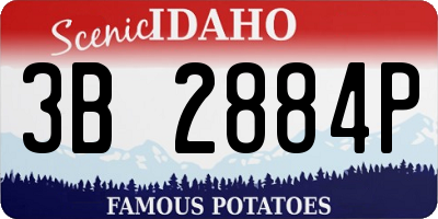 ID license plate 3B2884P