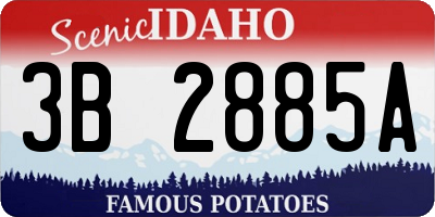 ID license plate 3B2885A