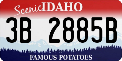 ID license plate 3B2885B