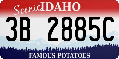 ID license plate 3B2885C