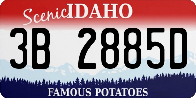 ID license plate 3B2885D