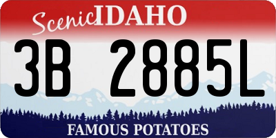ID license plate 3B2885L