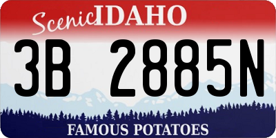 ID license plate 3B2885N