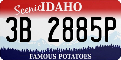 ID license plate 3B2885P