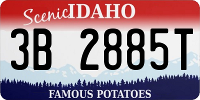 ID license plate 3B2885T