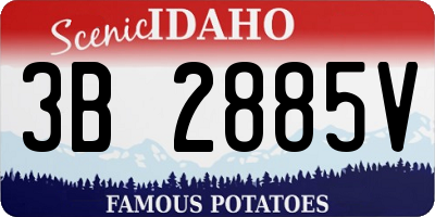 ID license plate 3B2885V