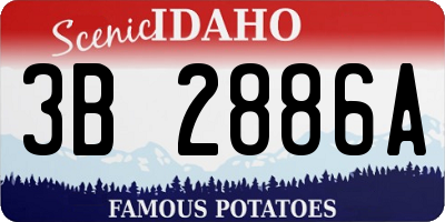 ID license plate 3B2886A