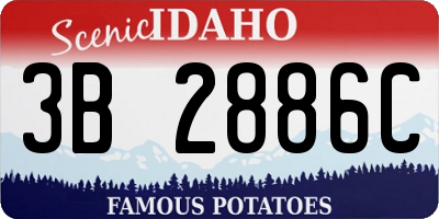 ID license plate 3B2886C
