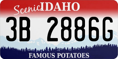 ID license plate 3B2886G