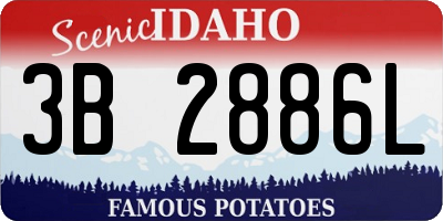 ID license plate 3B2886L