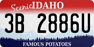 ID license plate 3B2886U