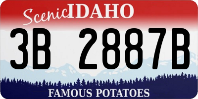ID license plate 3B2887B