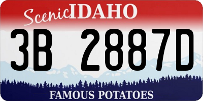 ID license plate 3B2887D