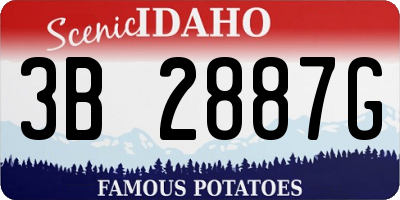 ID license plate 3B2887G