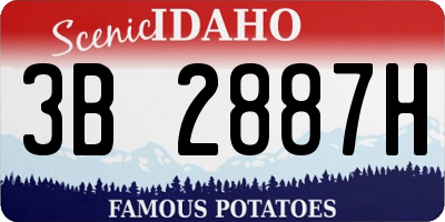 ID license plate 3B2887H