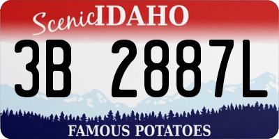 ID license plate 3B2887L