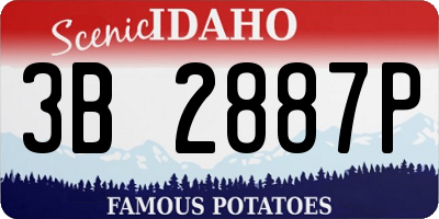 ID license plate 3B2887P