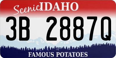 ID license plate 3B2887Q