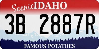 ID license plate 3B2887R