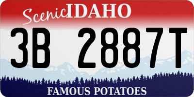 ID license plate 3B2887T