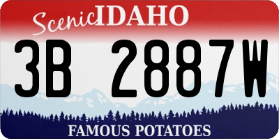 ID license plate 3B2887W
