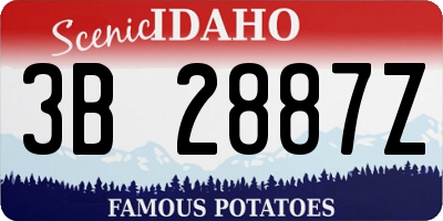 ID license plate 3B2887Z