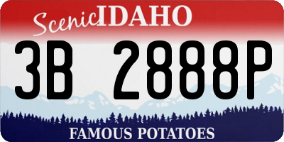 ID license plate 3B2888P