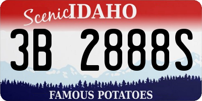 ID license plate 3B2888S