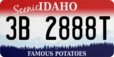 ID license plate 3B2888T