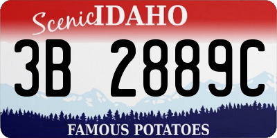 ID license plate 3B2889C