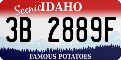 ID license plate 3B2889F