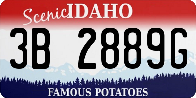 ID license plate 3B2889G