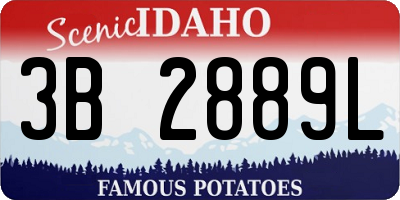 ID license plate 3B2889L