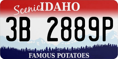 ID license plate 3B2889P