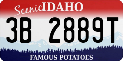 ID license plate 3B2889T