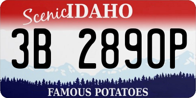 ID license plate 3B2890P