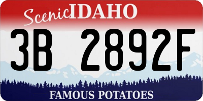 ID license plate 3B2892F
