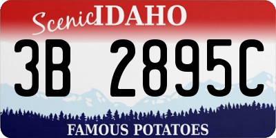 ID license plate 3B2895C