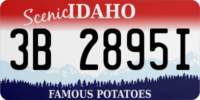 ID license plate 3B2895I