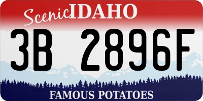 ID license plate 3B2896F
