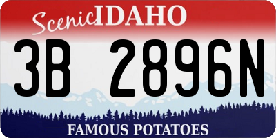 ID license plate 3B2896N