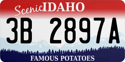 ID license plate 3B2897A