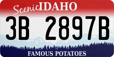 ID license plate 3B2897B