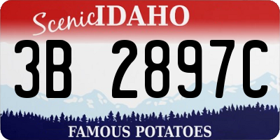 ID license plate 3B2897C