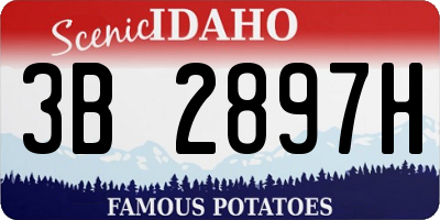 ID license plate 3B2897H