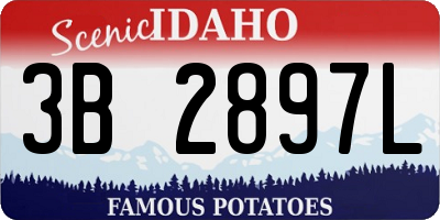 ID license plate 3B2897L
