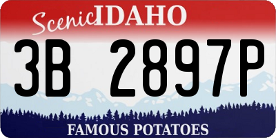 ID license plate 3B2897P