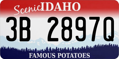 ID license plate 3B2897Q