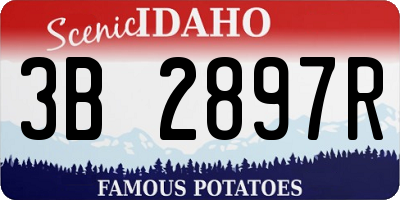 ID license plate 3B2897R